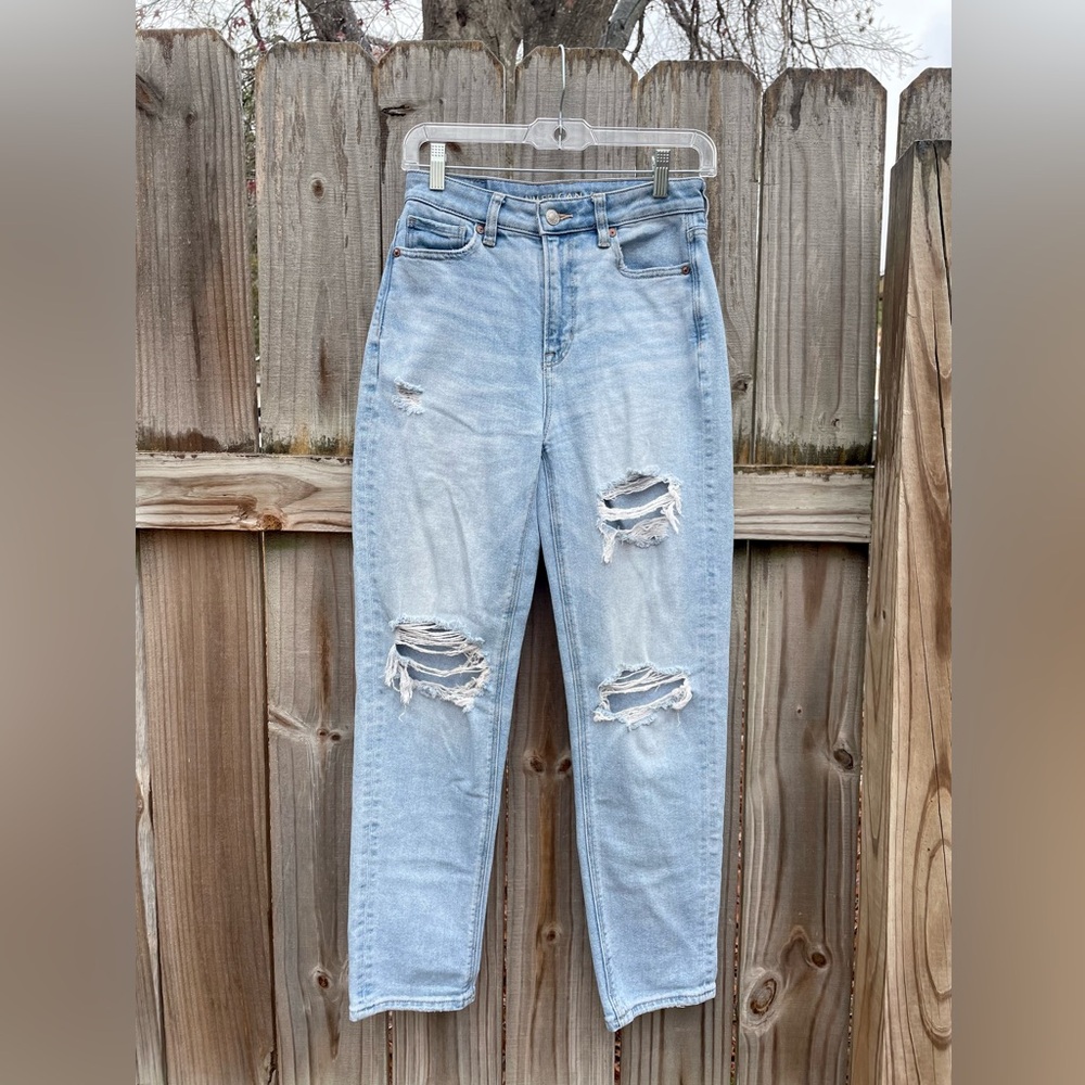 AEO Mom Straight Jeans